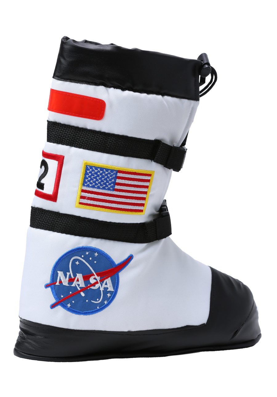 Kids White Astronaut Boot Tops