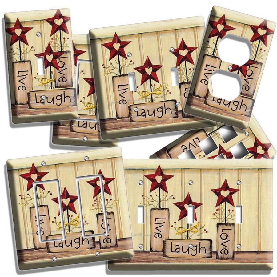 LIVE LAUGH LOVE LIGHT SWITCH WALL PLATE OUTLET KITCHEN DECOR LIVING ROOM BEDROOM