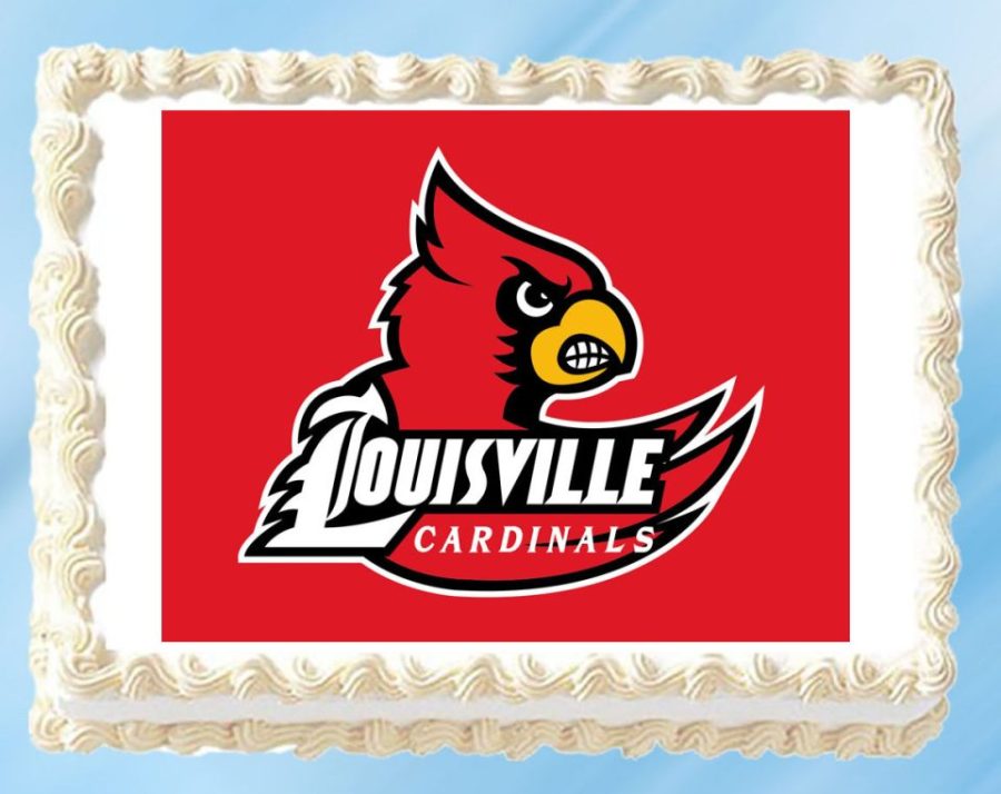 Louisville Cardinals Edible Image Topper Cupcake Cake Frosting 1/4 Sheet 8.5 x 1