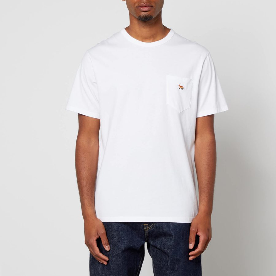 Maison Kitsuné Men's Profile Fox Patch Pocket T-Shirt - White - L