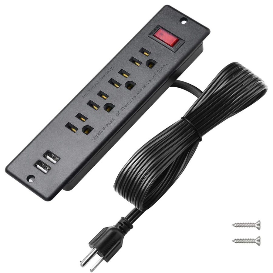 Mountable Power Strip Recessed Power Strip With Usb 4 Outlet 2 Usb Multiple Prot