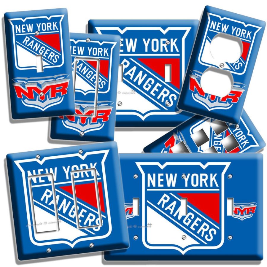NEW YORK RANGERS NYR HOCKEY NY TEAM LOGO LIGHT SWITCH OUTLET WALL PLATE GAME ART