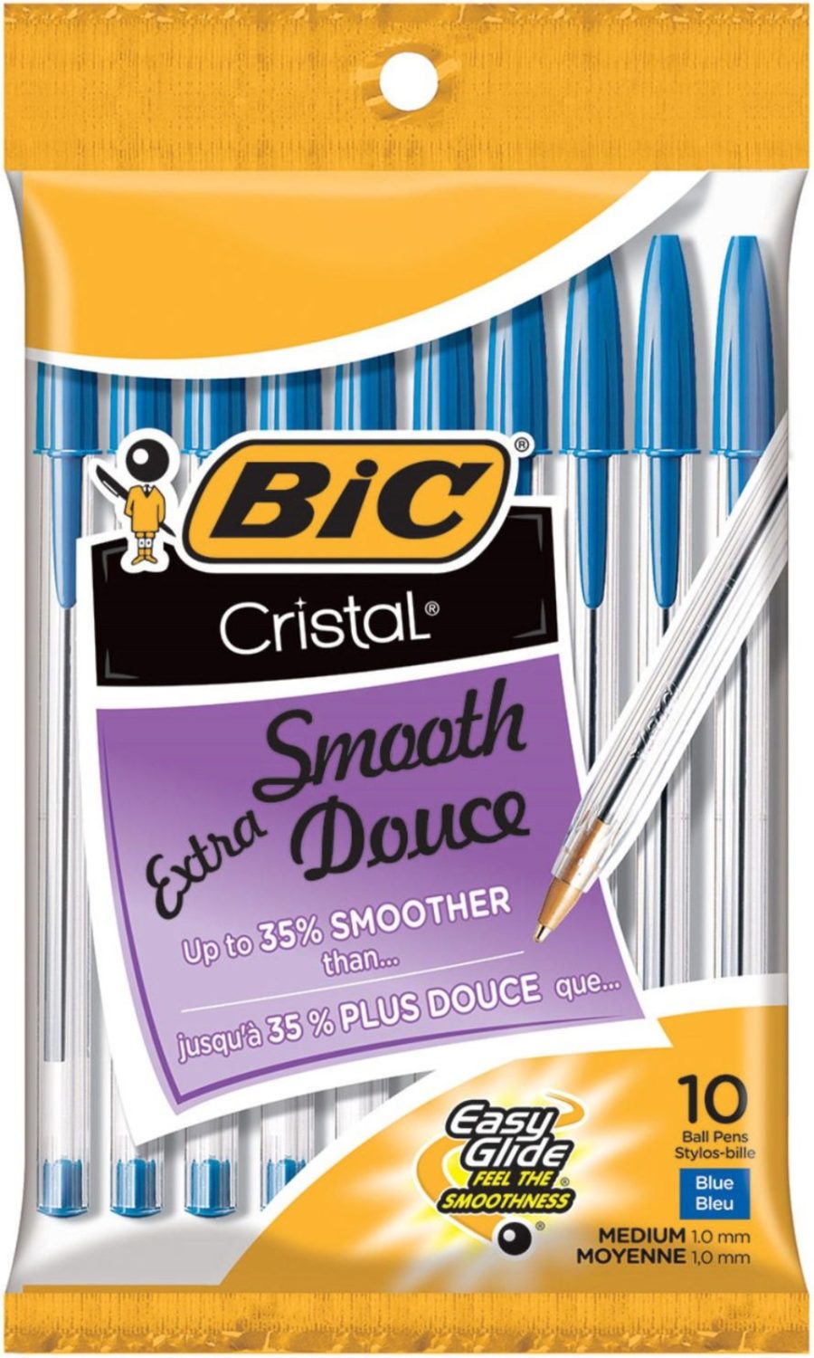 New Bic - Ball Pens - Cristal Medium Blue 10.00 ct