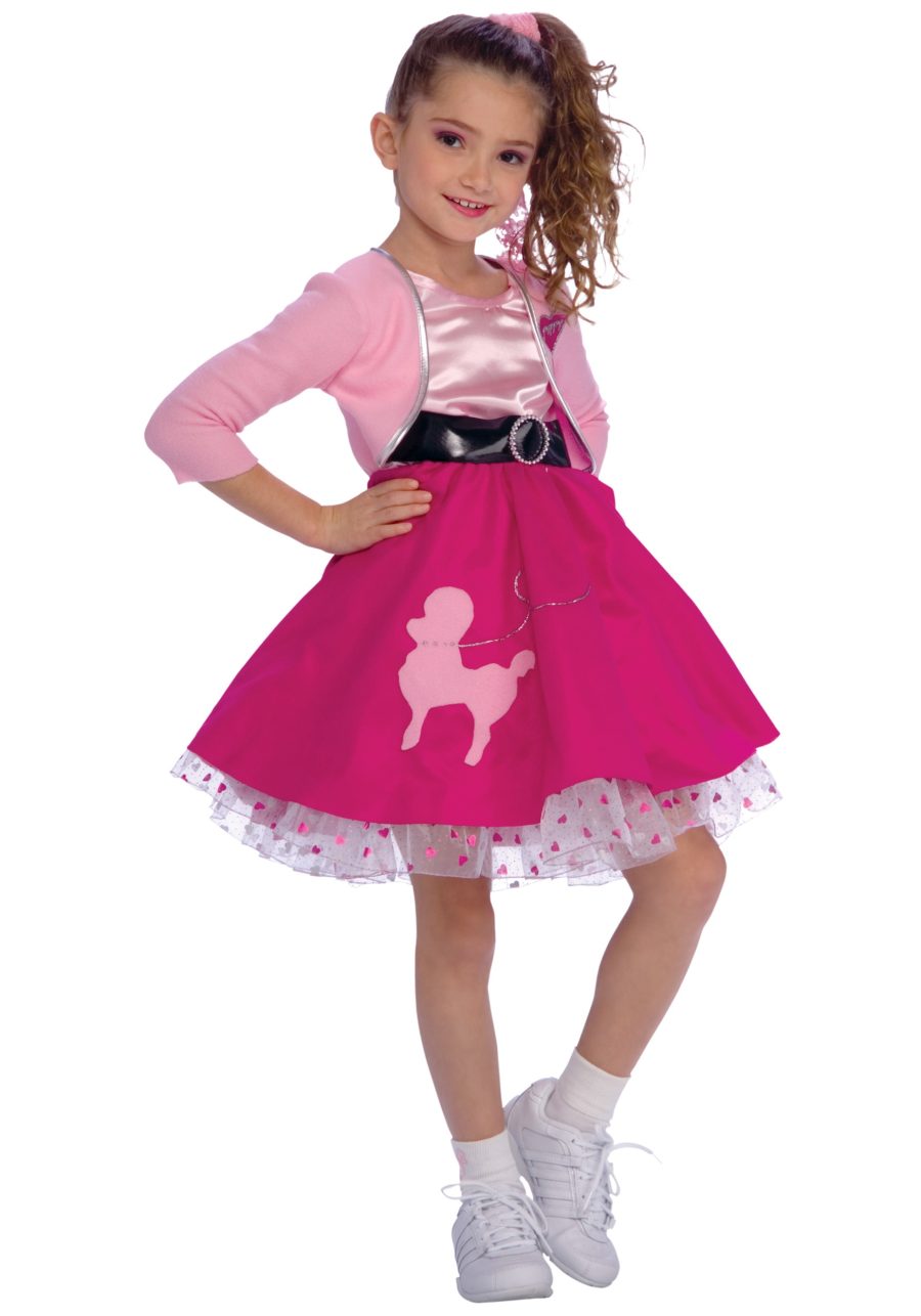Pink Poodle Girls Skirt Costume
