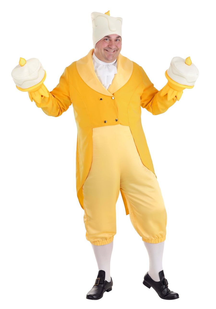 Plus Size Beauty and the Beast Lumiere Men's Costume