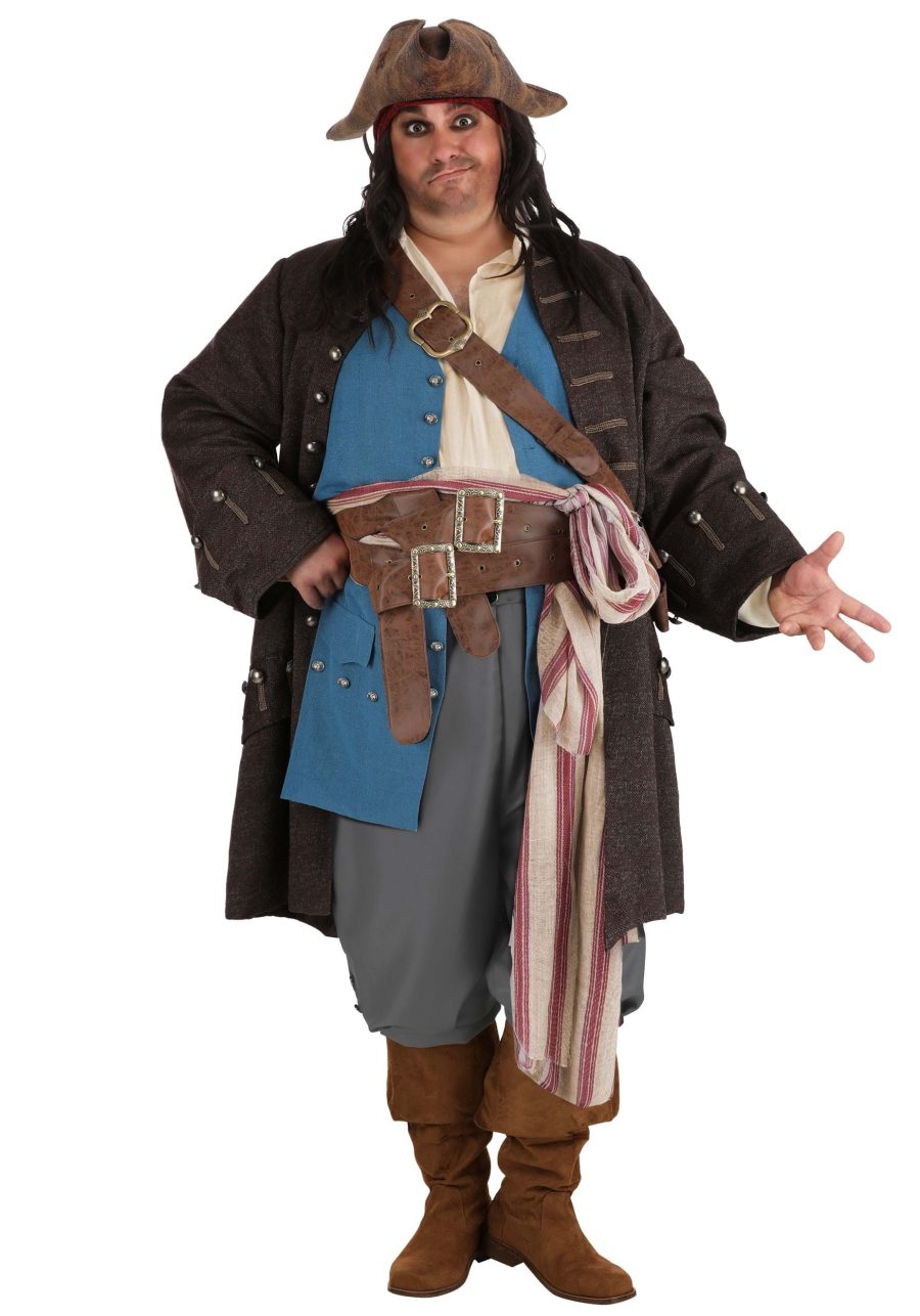 Plus Size Men's Authentic Captain Jack Sparrow Costume