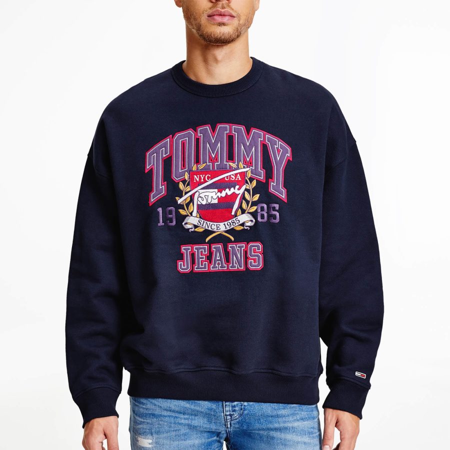 Tommy Jeans Men's College Logo Sweatshirt - Twilight Navy - L