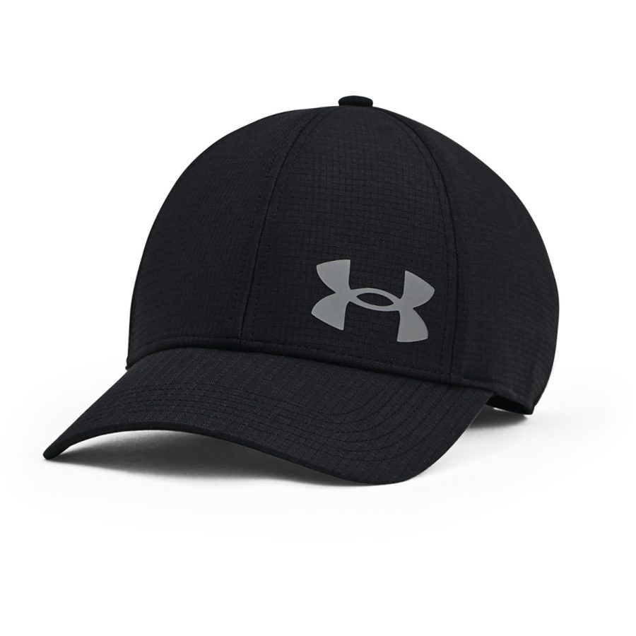 UA Iso-Chill ArmourVent Stretch Hat - Black/Pitch Gray/L/XL