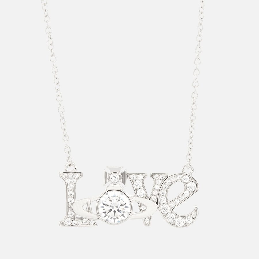 Vivienne Westwood Women's Love Silver Tone Pendant Necklace - Platinum/Clear