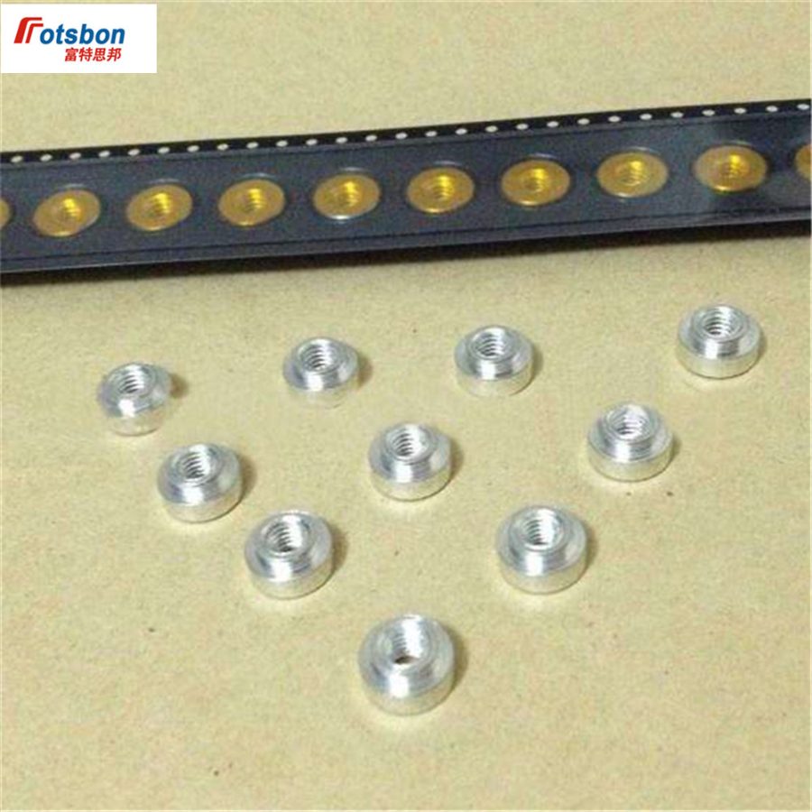 100pcs SMTSO-M3-4 Patch Welding Nuts SMT Nut Use in PCB Spacers Steel Tinned