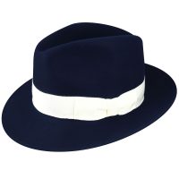 1920s Bollman Heritage Collection Fedora - Navy/L