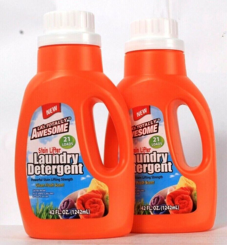2 Ct LA's Totally Awesome 42 Oz Stain Lifter Clean Fresh Scent Laundry Detergent