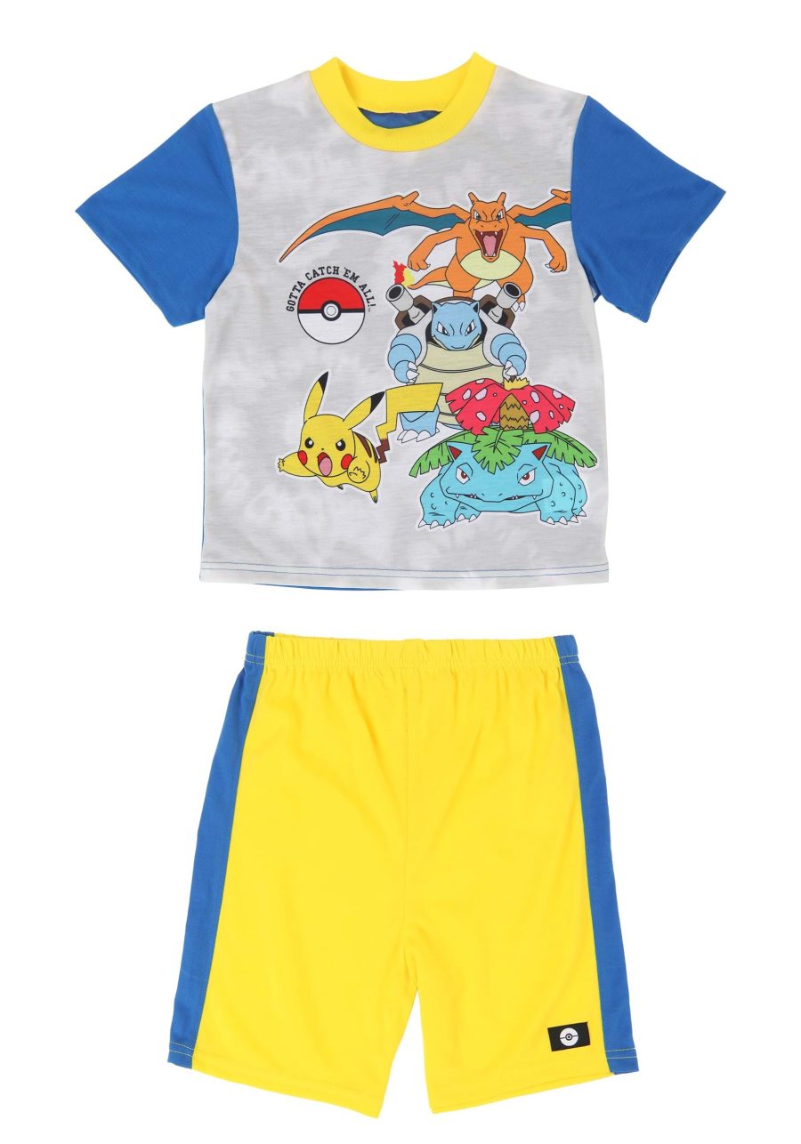 2 Piece Boy's Pok??mon Pikachu Colors Sleep Short Set