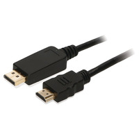 2-Power CAB0039A video cable adapter 2 m DisplayPort HDMI Type A (Standard) Black