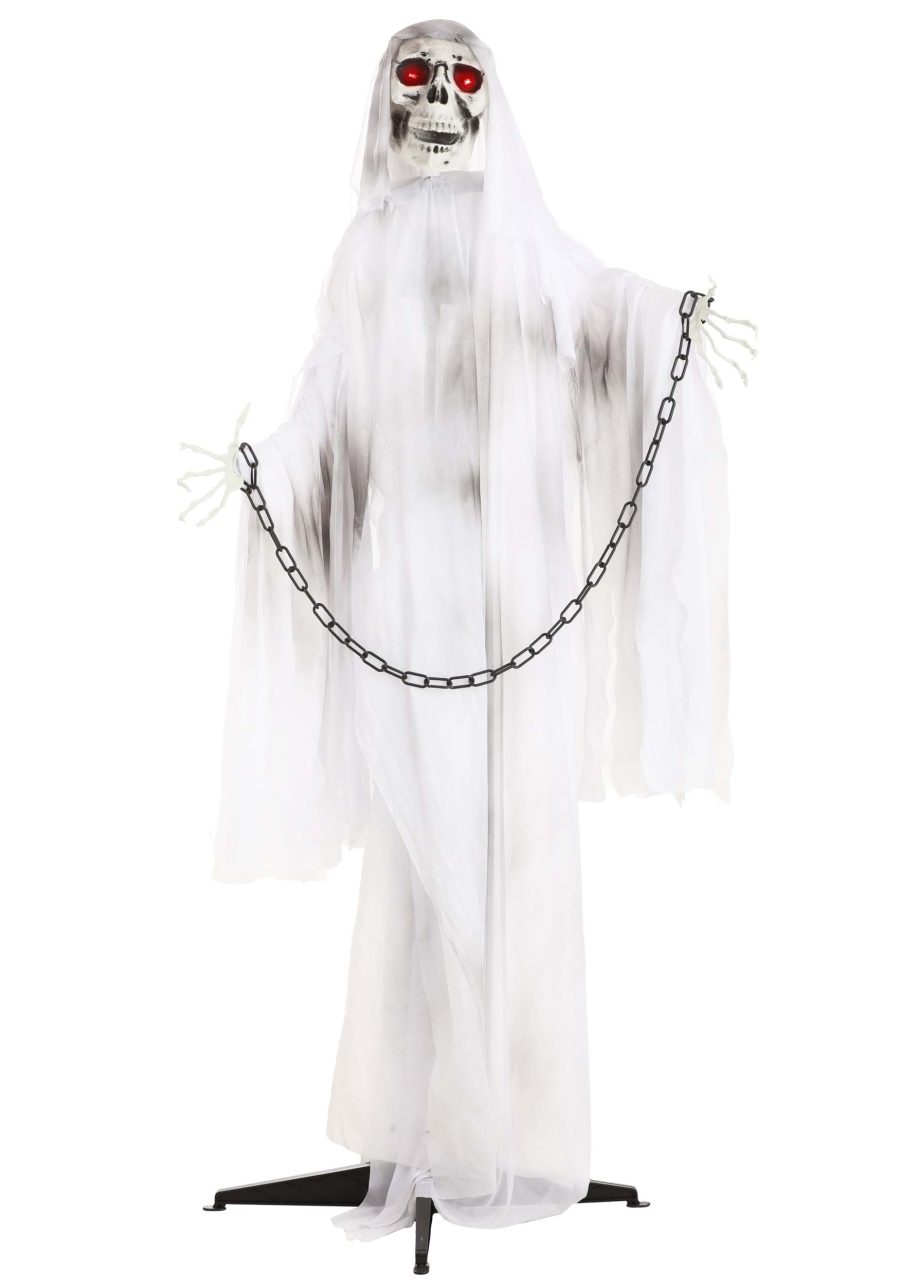 5.5FT Animated Chained Skeleton Ghost Decoration
