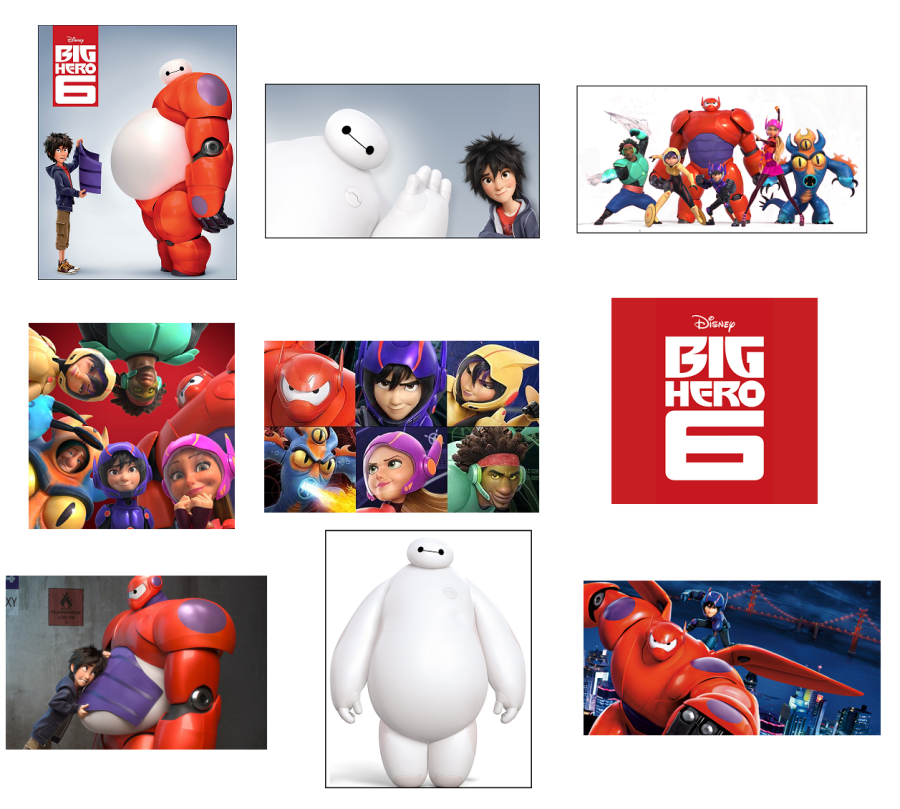 9 Big Hero 6 Stickers, Party Supplies, Labels, Decorations, Birthday, Baymax
