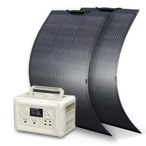 ALLPOWERS Solar Generator Kit 600W (R600 + SF100 100W Flexible Solar Panel)