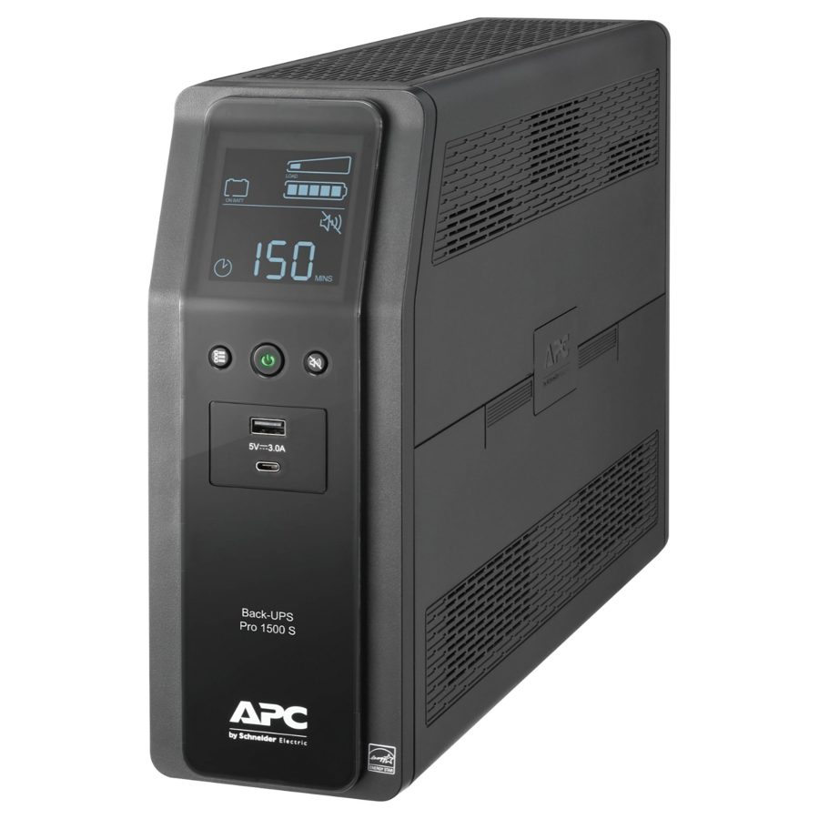 APC BR1500MS2 Back-UPS Pro 10-Outlet/2-USB 1,500-Volt-Ampere Battery Back-Up and Surge Protector