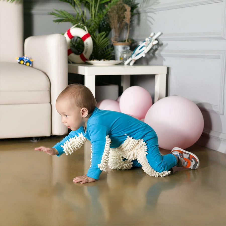 Adorably Funny Baby Romper Mop