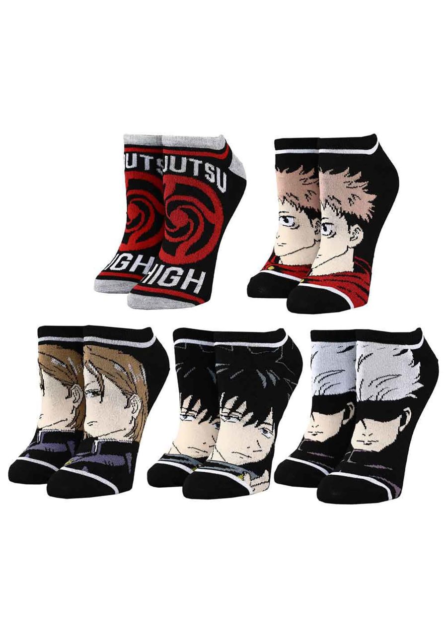 Adult Jujutsu Kaisen Character 5 Pair Ankle Socks