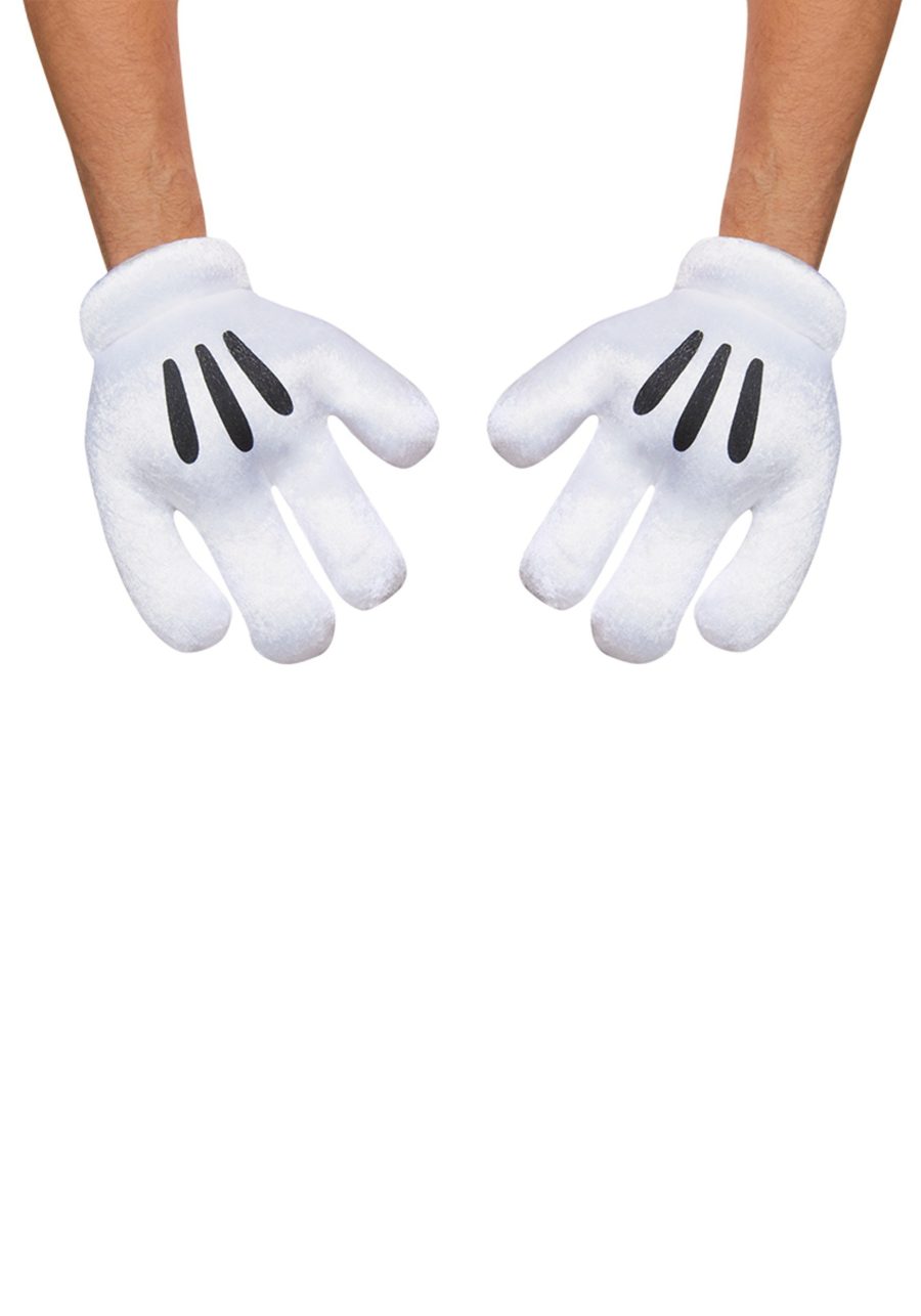 Adult White Mickey Mouse Gloves
