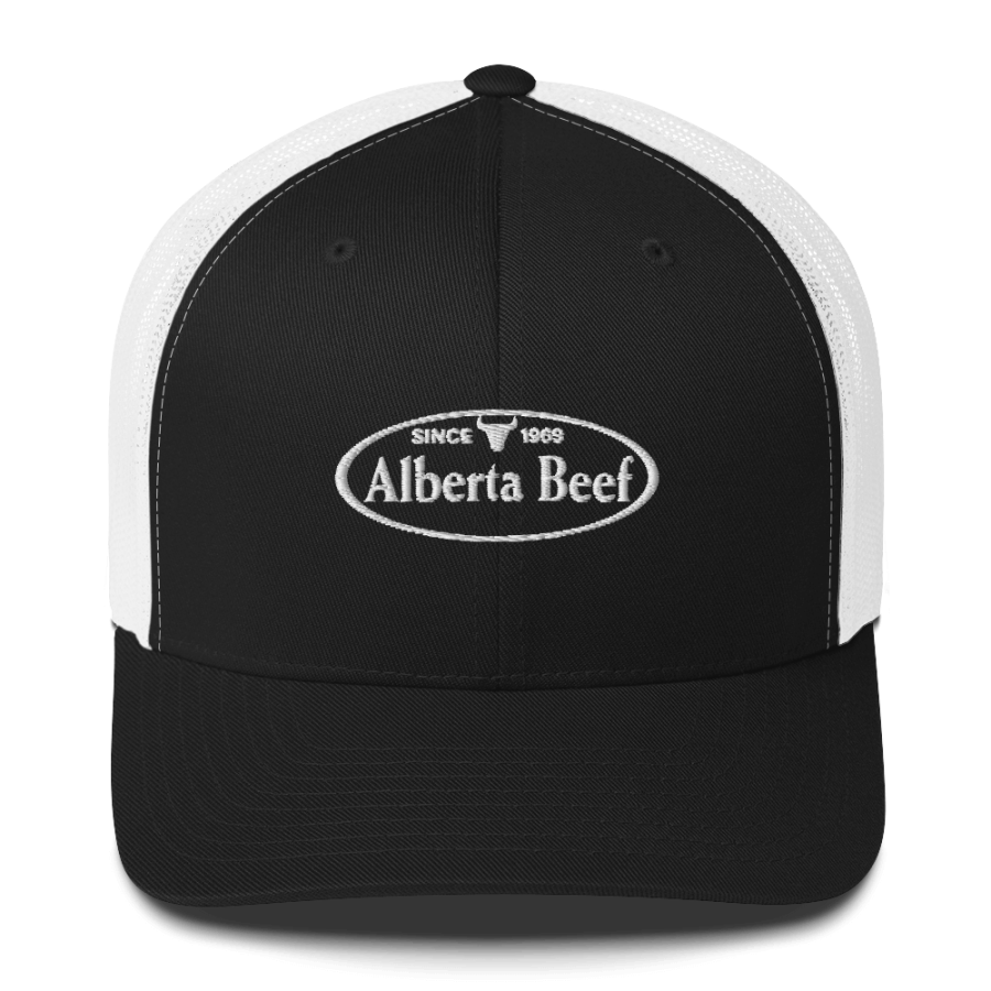 Alberta Beef Hat ,Letterkenny shoresy , Squirrely Dan ,Irish Show, black/white