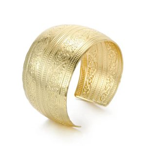 Ancient Gold-Toned Open Cuff Bracelet