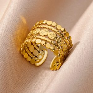 Ancient Sun Sumerian Cuff Ring