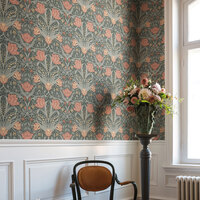 Apelviken Tulip Wallpaper Green Pink Galerie 33010