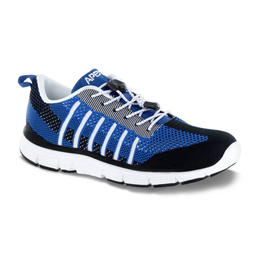 Apex Shoes A7100M Men's Knit Athletic Shoe - Comfort Orthopedic Diabetic Shoe - Extra Depth for Orthotics - Extra Wide