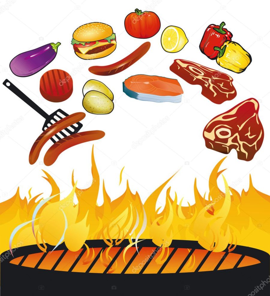 BBQ with food