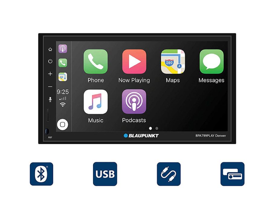 BLAUPUNKT BPA799PLAY DENVER 6.8 INCH Double-Din Mechless Receiver Compatible with Android Auto and Apple Carplay