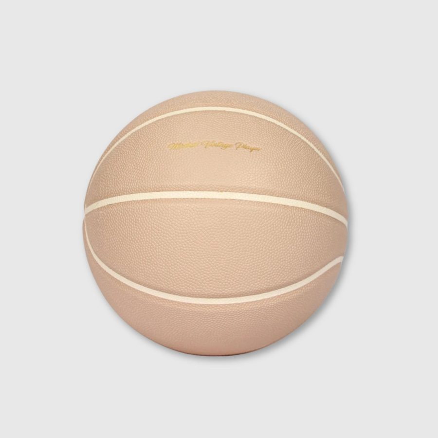 Beige Leather Basketball / White Lining