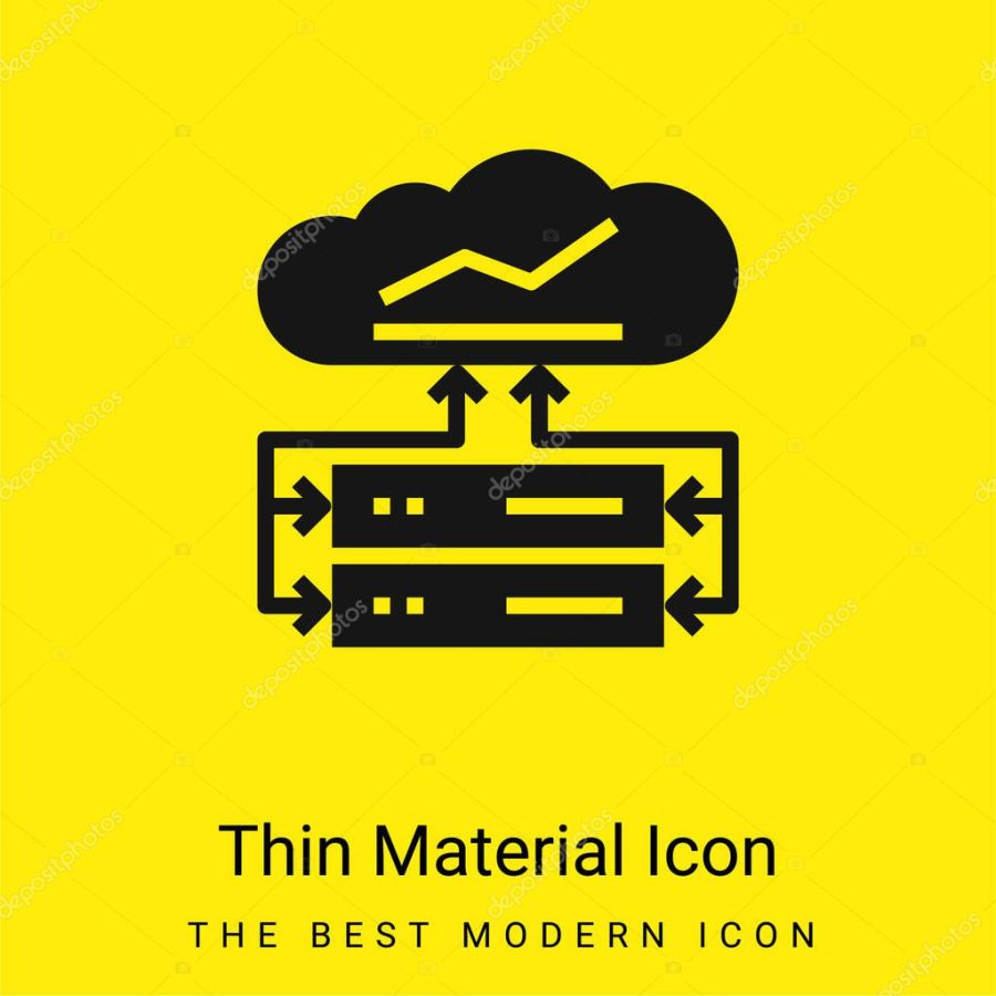 Big Data minimal bright yellow material icon