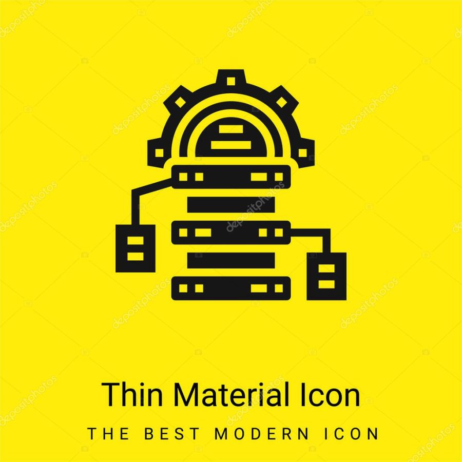 Big Data minimal bright yellow material icon