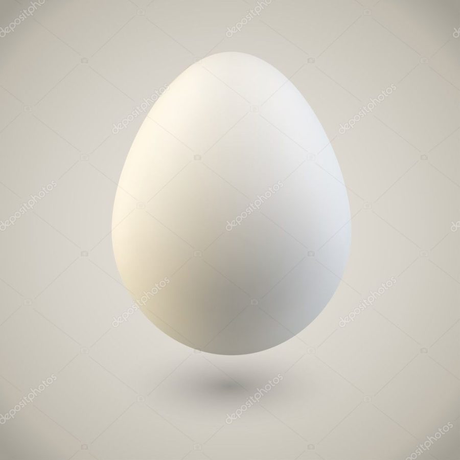 Blank white Easter vintage colored egg