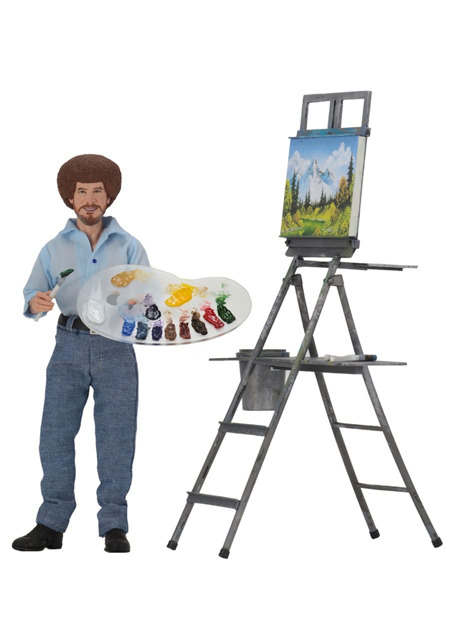 Bob Ross Clothed Painting Action Figure