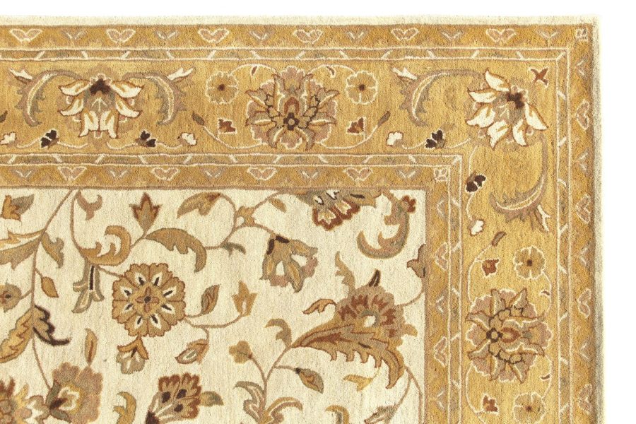 Brand New Java Gold Wool Persian Style Area Rug - 5' x 8'