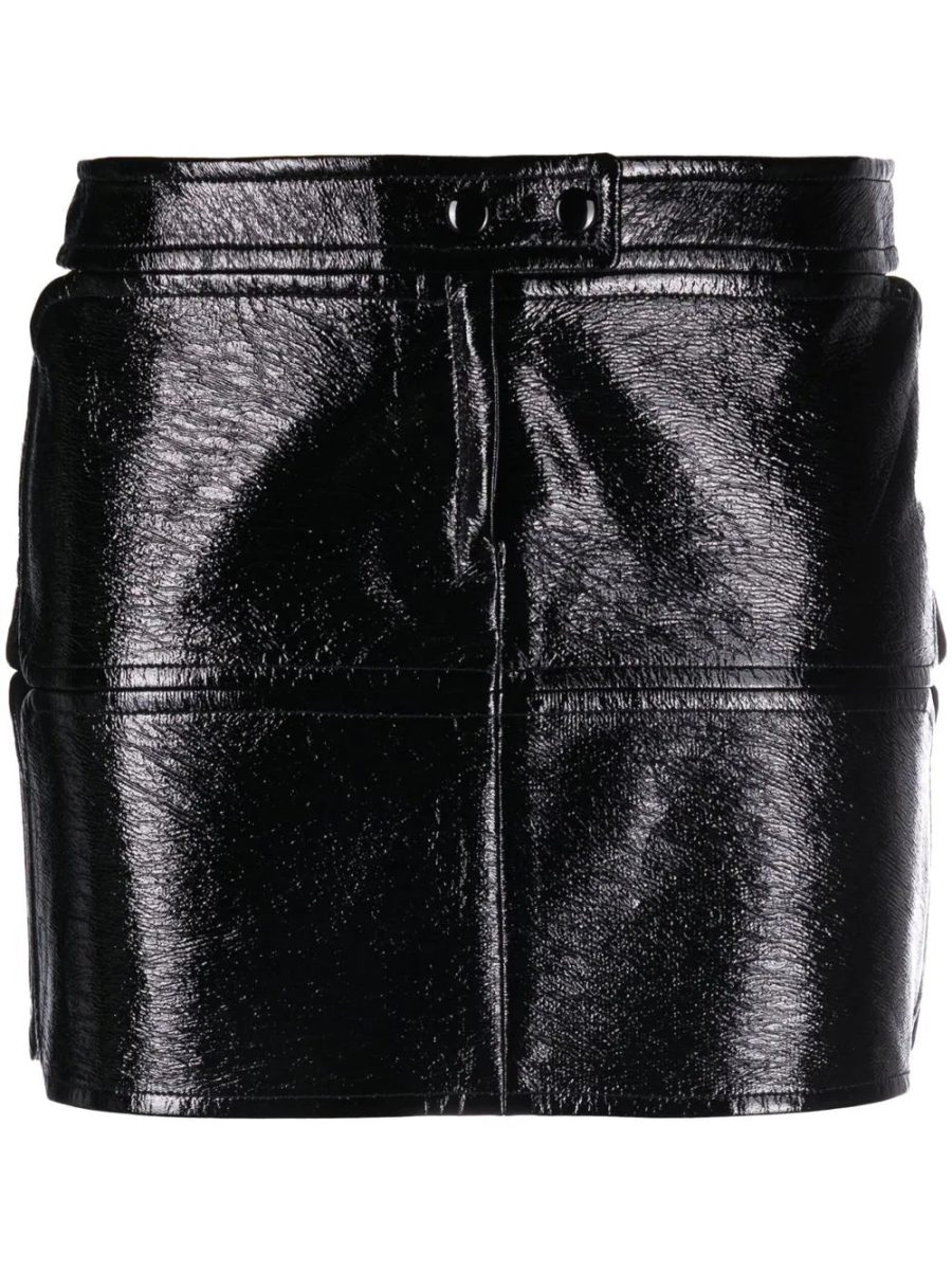 COURRÉGES WOMEN Cut-out Detail Mini Skirt Black