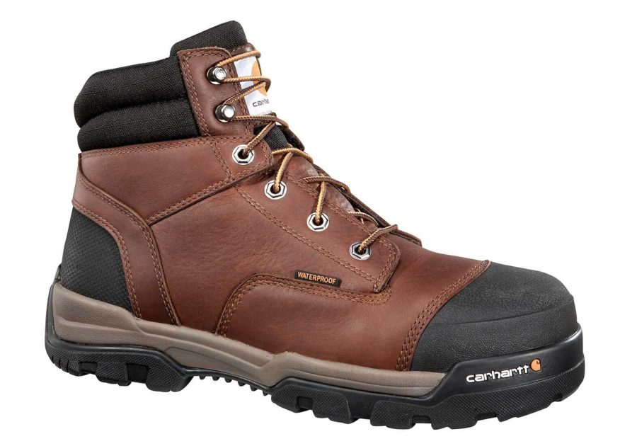 Carhartt - CME6355 - Men's Ground Force Brown Leather Waterproof Composite Safety Toe 6" lace-up Work Boot