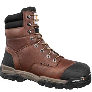 Carhartt - CME8355 - Men's Ground Force Brown Leather Waterproof Composite Safety Toe 8" lace-up Work Boot