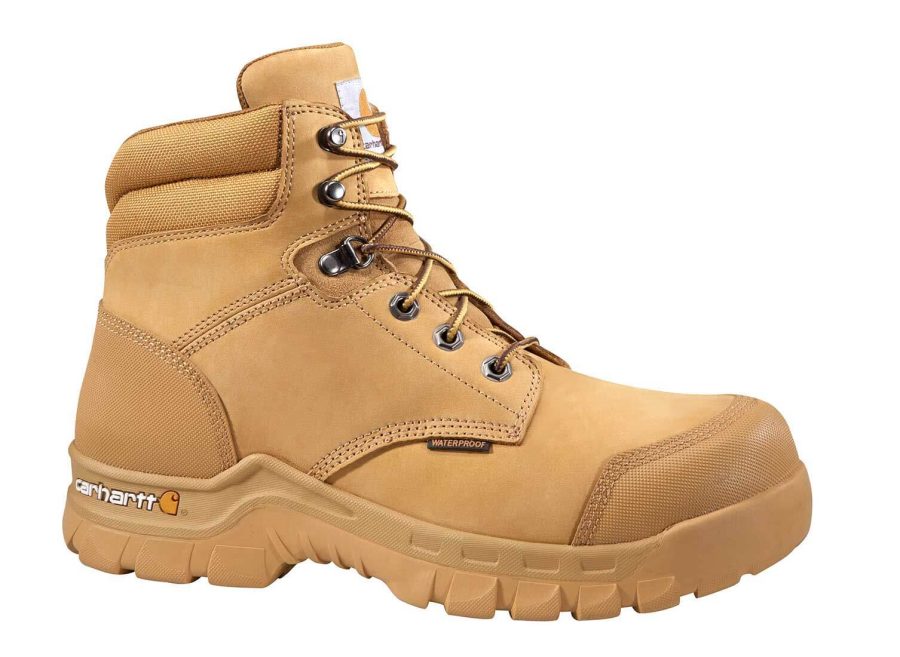 Carhartt - CMF6056 - Men's Rugged Flex Wheat Leather Waterproof Soft Toe 6" lace-up Work Boot