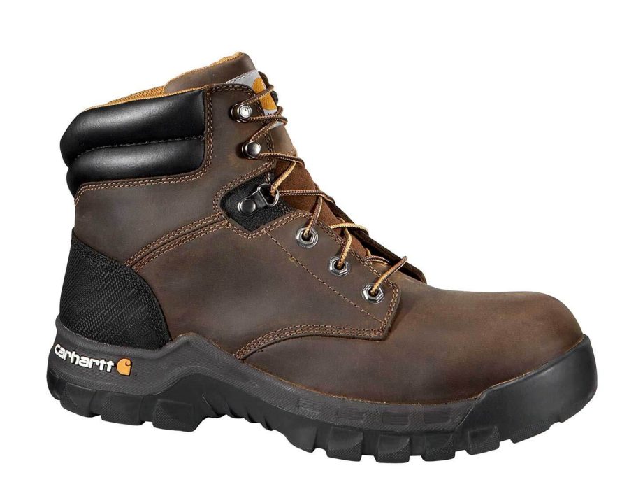 Carhartt - CMF6066 - Men's Rugged Flex Brown Leather NWP Soft Toe 6" lace-up Work Boot