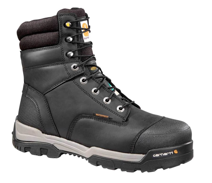 Carhartt - CMR8959 - Puncture Resistant Men's Black Leather Ground Force Waterproof Composite Safety Toe 8" Work Boot