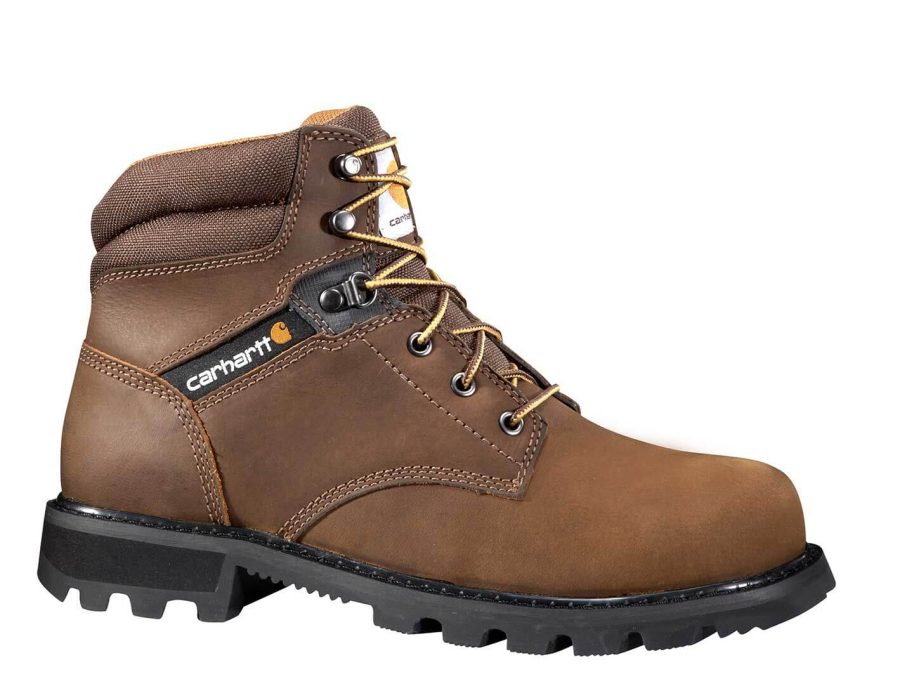 Carhartt - CMW6274 - Traditional Men's Brown Leather Lug Bottom NWP Steel Safety Toe 6" lace-up Work Boot