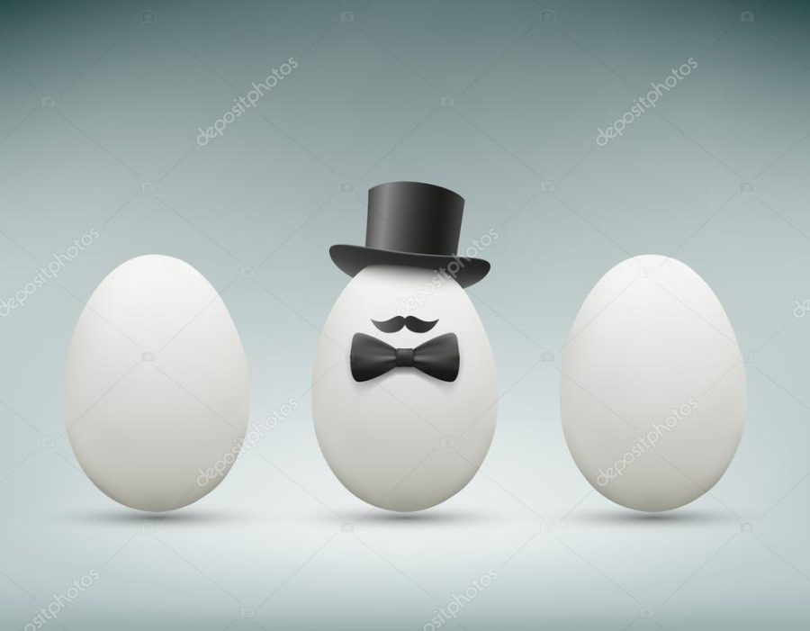Chicken egg. Stock illustration.