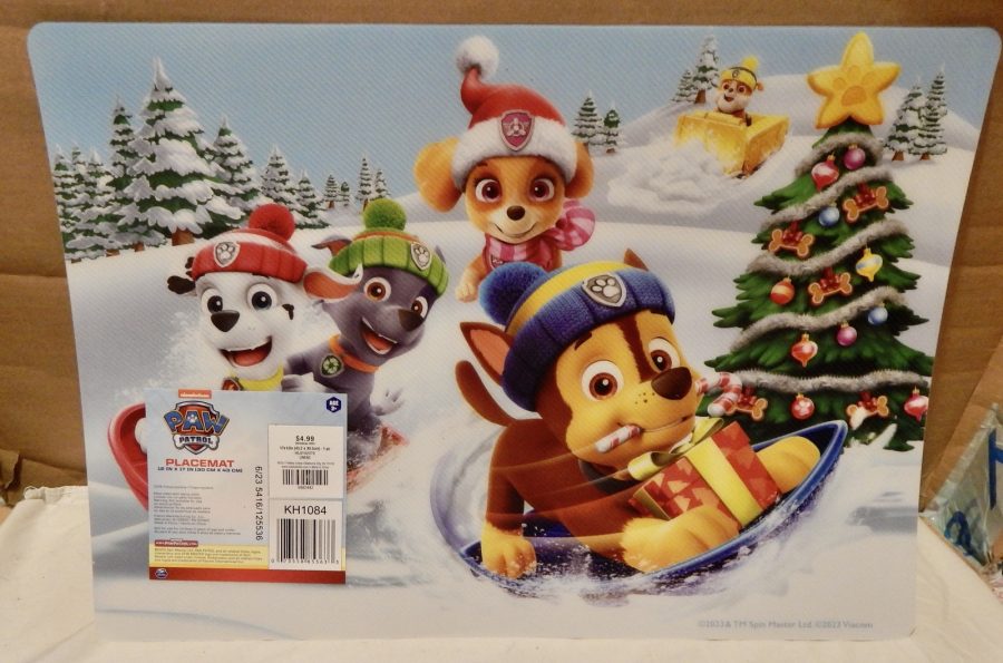 Christmas Placemats Plastic 17" x 12" Paw Patrol 2023 From Hobby Lobby 272X