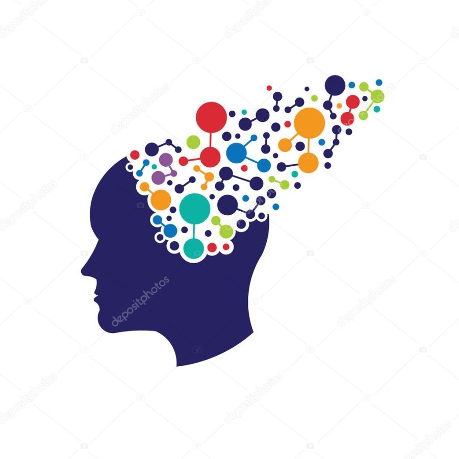 Concept of networking brain logo