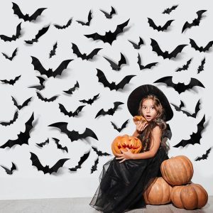 DIY Haunted House Halloween Bat Wall Stickers