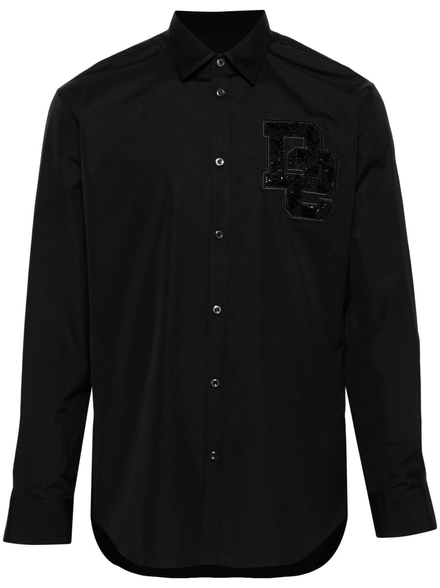 DSQUARED2 Night College Sequinned Shirt Black